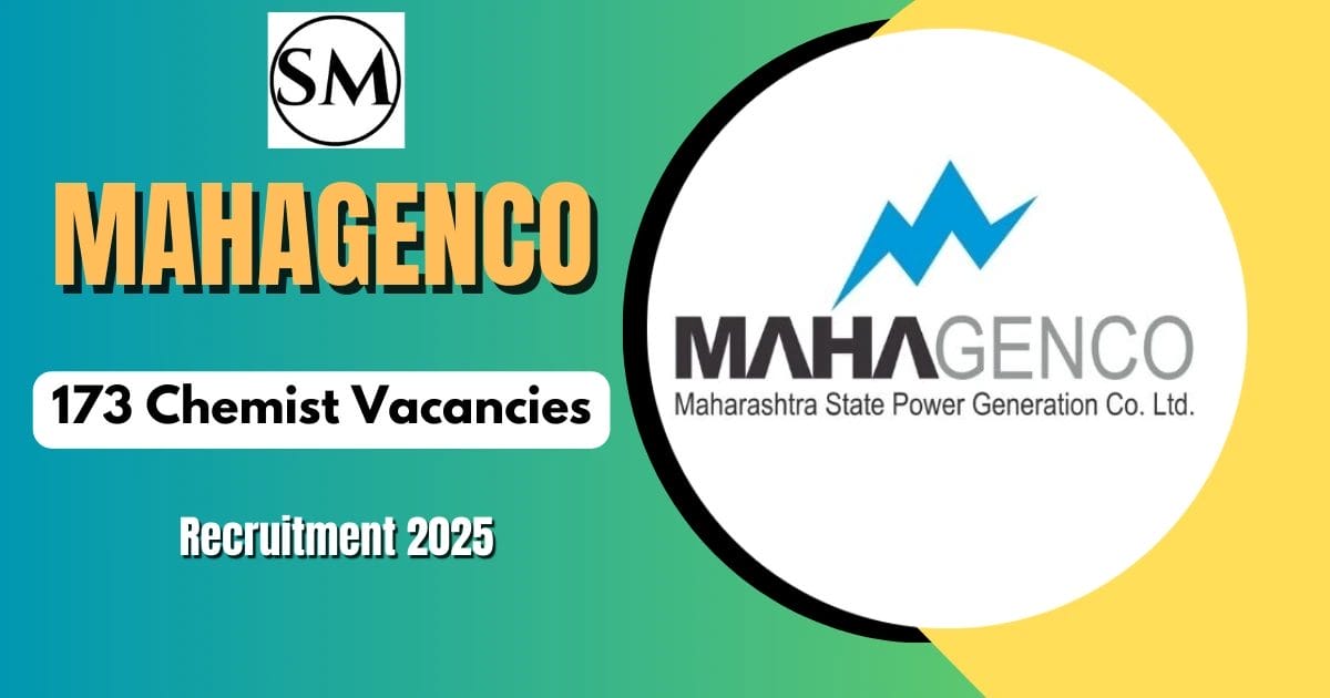 MAHAGENCO Recruitment 2025: Apply for 173 Chemist Vacancies