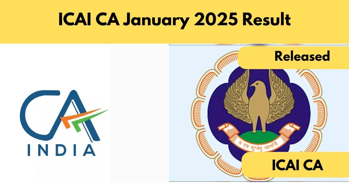 ICAI CA January 2025 Result for Foundation & Intermediate