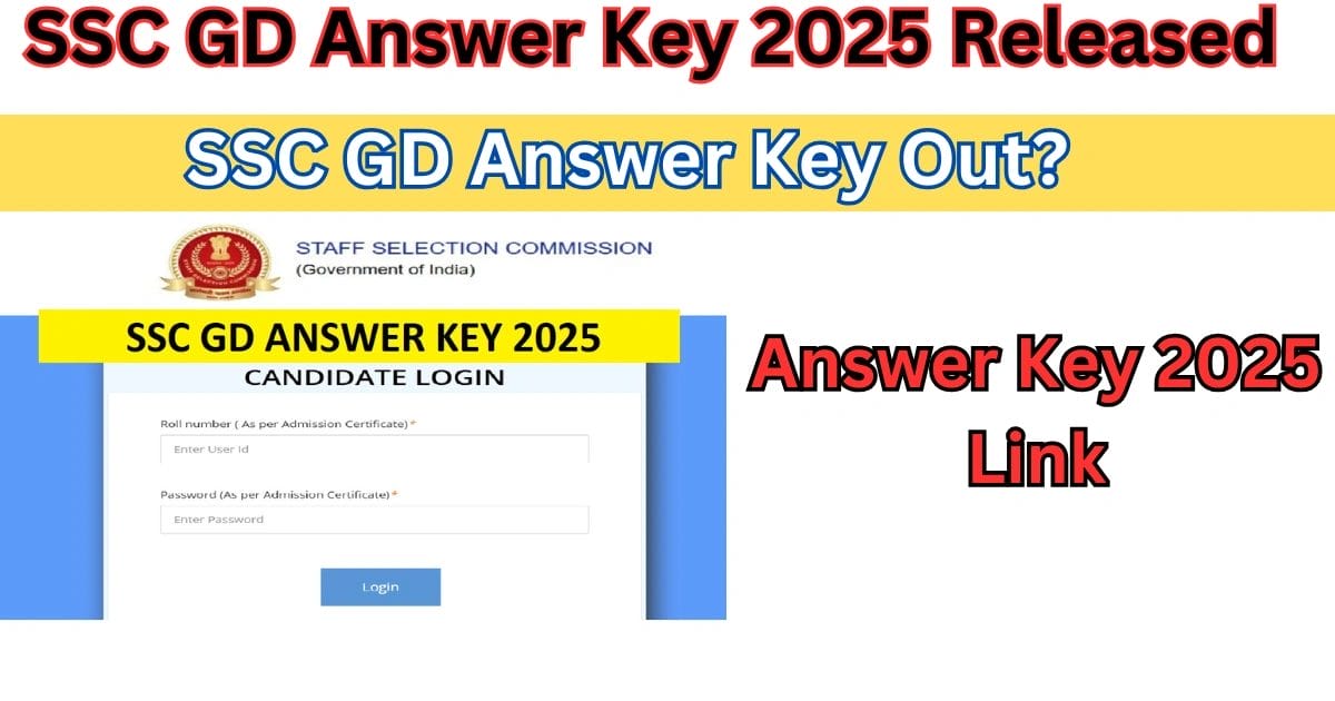 SSC GD Answer Key 2025 Released