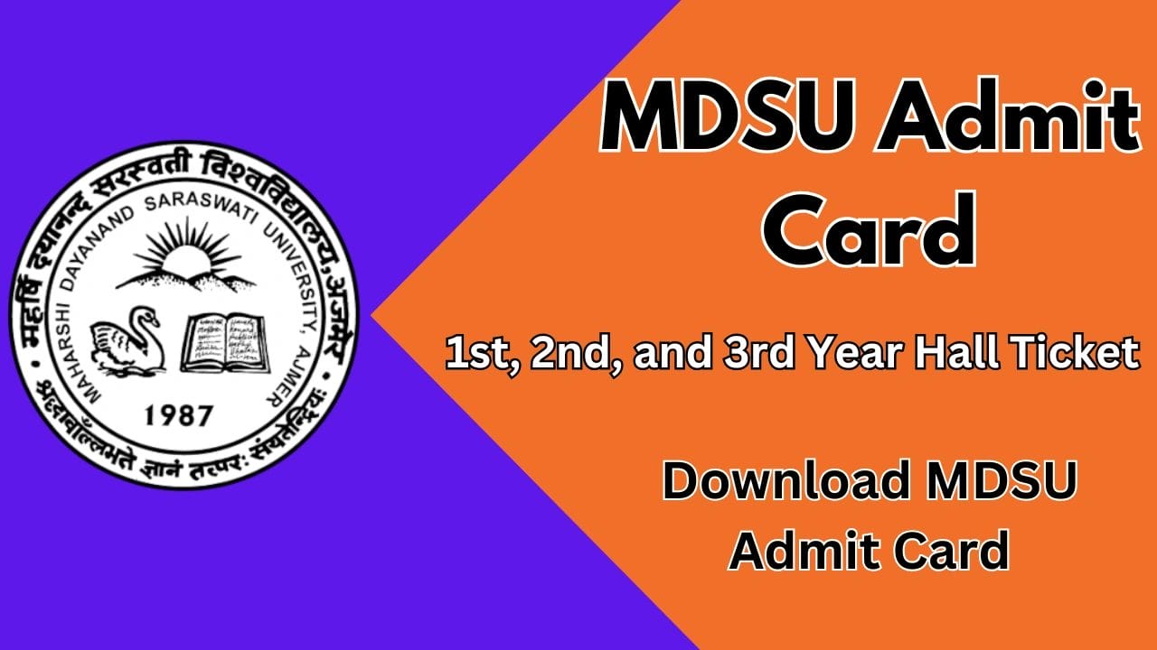 MDSU Admit Card 2025 Released