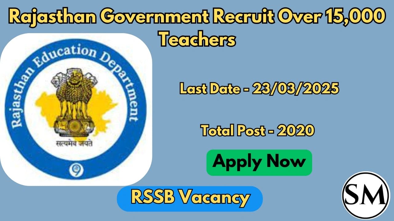 Rajasthan Government recruit over 15,000 teachers