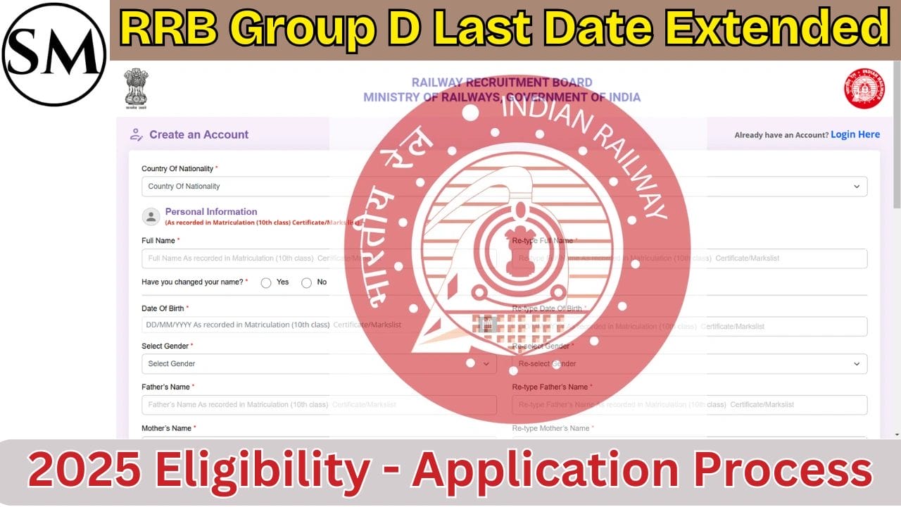 RRB Group D Last Date Extended